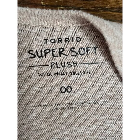 Torrid Super Soft Plush Light Pink Open Front Cardigan - Picture 4 of 10